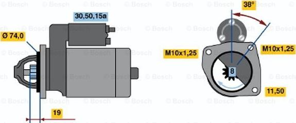 BOSCH 0 986 013 511 - Démarreur cwaw.fr