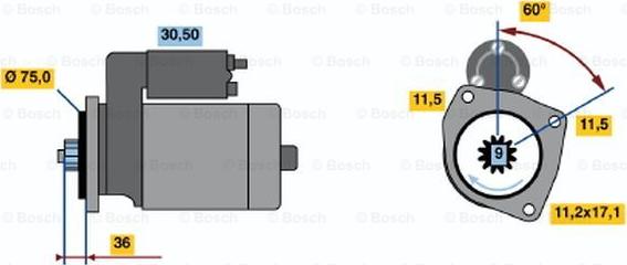 BOSCH 0 986 013 581 - Démarreur cwaw.fr