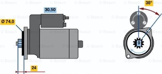 BOSCH 0 986 013 571 - Démarreur cwaw.fr