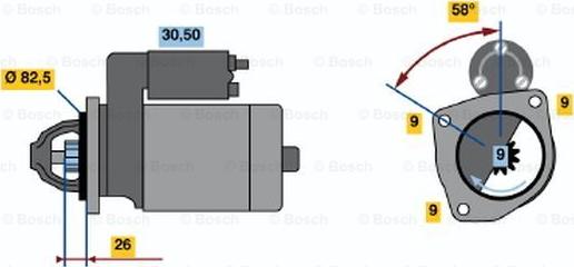 BOSCH 0 986 013 640 - Démarreur cwaw.fr