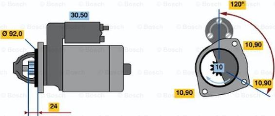 BOSCH 0 986 013 190 - Démarreur cwaw.fr