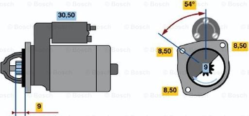 BOSCH 0 986 013 210 - Démarreur cwaw.fr