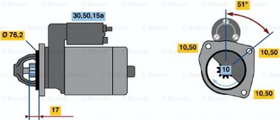 BOSCH 0 986 013 220 - Démarreur cwaw.fr