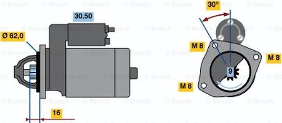 BOSCH 0 986 013 740 - Démarreur cwaw.fr