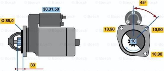 BOSCH 0 986 013 770 - Démarreur cwaw.fr