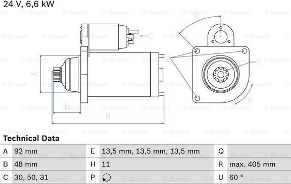 BOSCH 0 986 012 480 - Démarreur cwaw.fr