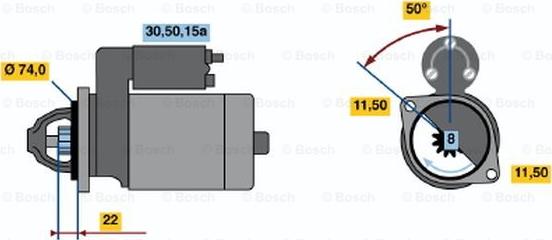 BOSCH 0 986 012 121 - Démarreur cwaw.fr