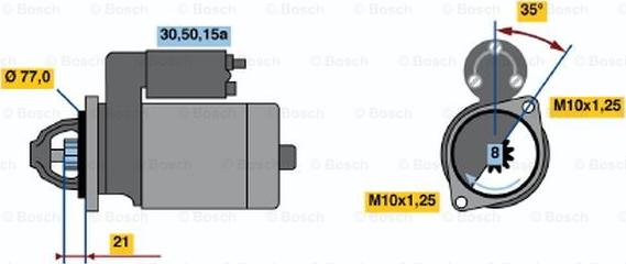 BOSCH 0 986 012 171 - Démarreur cwaw.fr