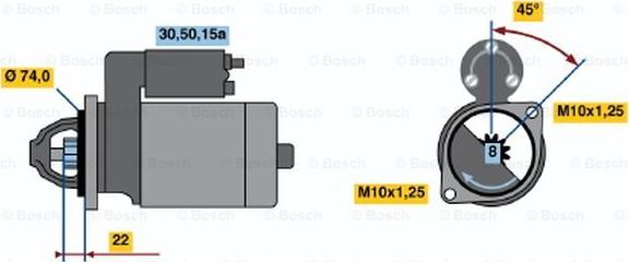 BOSCH 0 986 012 861 - Démarreur cwaw.fr