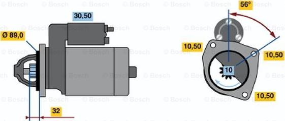 BOSCH 0 986 012 350 - Démarreur cwaw.fr