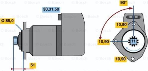 BOSCH 0 986 012 730 - Démarreur cwaw.fr