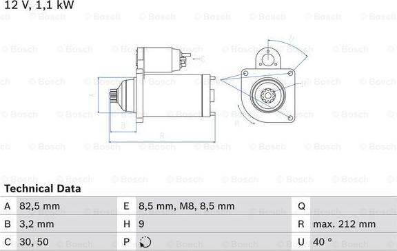 BOSCH 0 986 017 940 - Démarreur cwaw.fr