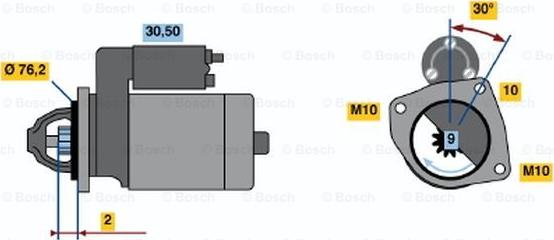 BOSCH 0 986 017 910 - Démarreur cwaw.fr