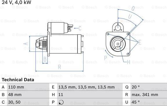 BOSCH 0 986 017 980 - Démarreur cwaw.fr