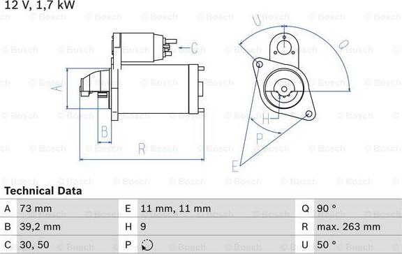 BOSCH 0 986 017 440 - Démarreur cwaw.fr