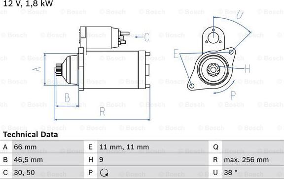 BOSCH 0 986 017 450 - Démarreur cwaw.fr