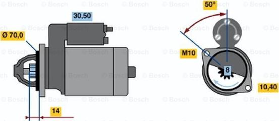 BOSCH 0 986 017 551 - Démarreur cwaw.fr