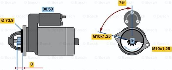 BOSCH 0 986 017 561 - Démarreur cwaw.fr