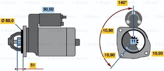 BOSCH 0 986 017 090 - Démarreur cwaw.fr