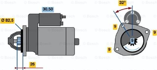 BOSCH 0 986 017 010 - Démarreur cwaw.fr