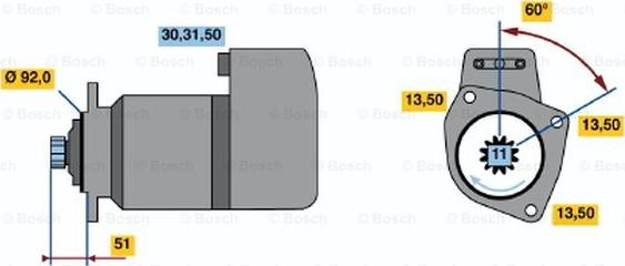 BOSCH 0 986 017 100 - Démarreur cwaw.fr