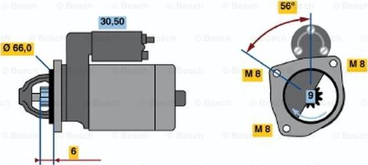 BOSCH 0 986 017 361 - Démarreur cwaw.fr