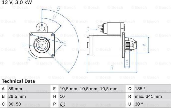 BOSCH 0 986 017 750 - Démarreur cwaw.fr