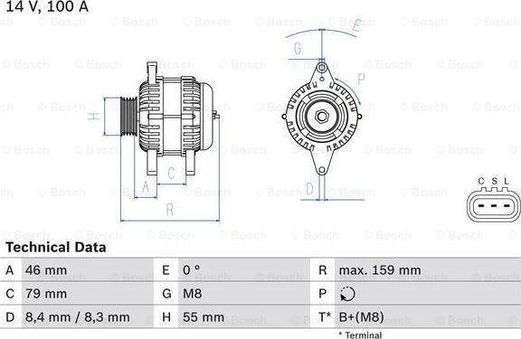 BOSCH 0 986 084 440 - Alternateur cwaw.fr