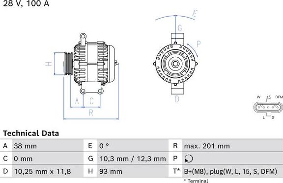 BOSCH 0 986 084 520 - Alternateur cwaw.fr