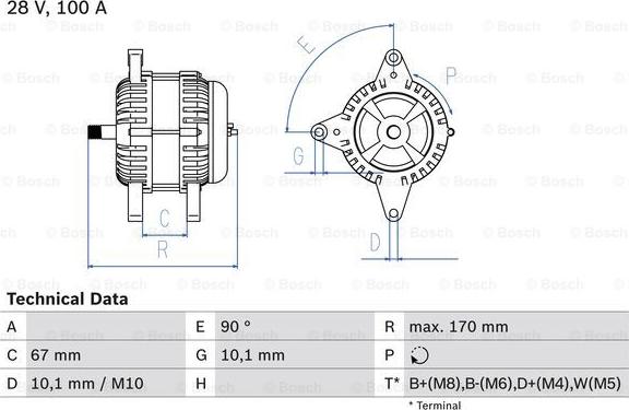 BOSCH 0 986 084 180 - Alternateur cwaw.fr