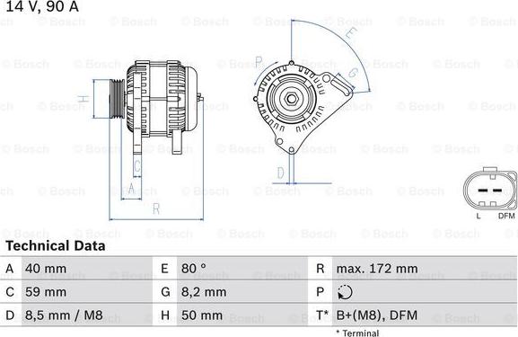 BOSCH 0 986 084 320 - Alternateur cwaw.fr