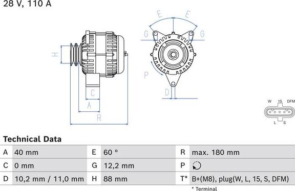 BOSCH 0 986 085 280 - Alternateur cwaw.fr