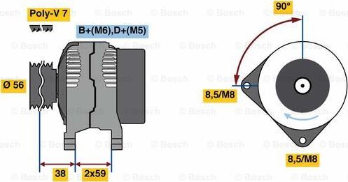 BOSCH 0 986 080 950 - Alternateur cwaw.fr