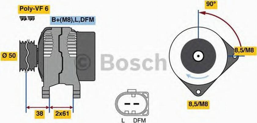 BOSCH 0986080970 - Alternateur cwaw.fr