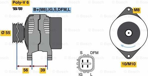 BOSCH 0 986 080 450 - Alternateur cwaw.fr