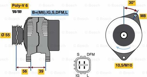 BOSCH 0 986 080 460 - Alternateur cwaw.fr