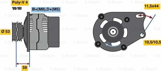 BOSCH 0 986 080 540 - Alternateur cwaw.fr