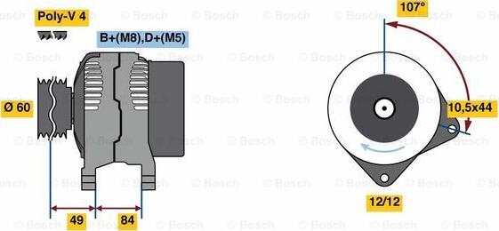 BOSCH 0 986 080 550 - Alternateur cwaw.fr