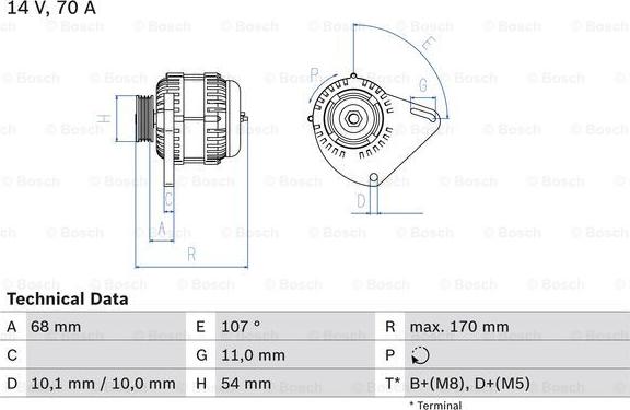 BOSCH 0 986 080 560 - Alternateur cwaw.fr