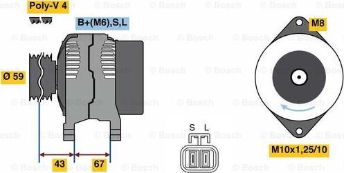 BOSCH 0 986 080 520 - Alternateur cwaw.fr