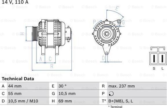 BOSCH 0 986 080 640 - Alternateur cwaw.fr