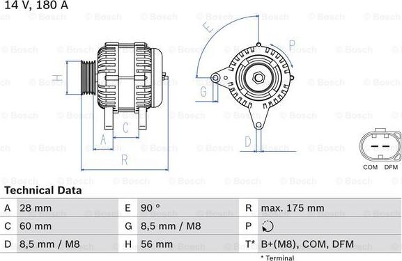 BOSCH 0 986 080 090 - Alternateur cwaw.fr