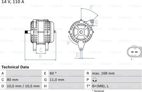 BOSCH 0 986 080 060 - Alternateur cwaw.fr