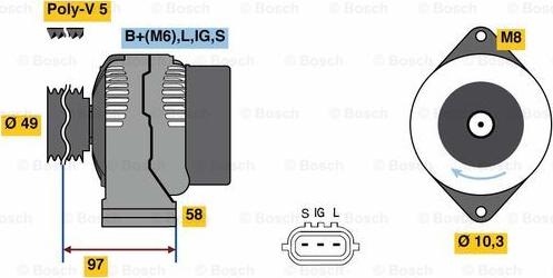 BOSCH 0 986 080 010 - Alternateur cwaw.fr