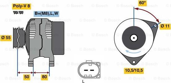 BOSCH 0 986 080 070 - Alternateur cwaw.fr