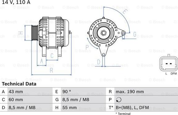 BOSCH 0 986 080 140 - Alternateur cwaw.fr