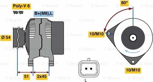 BOSCH 0 986 080 110 - Alternateur cwaw.fr