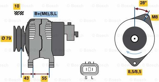 BOSCH 0 986 080 130 - Alternateur cwaw.fr