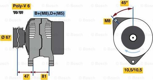 BOSCH 0 986 080 120 - Alternateur cwaw.fr