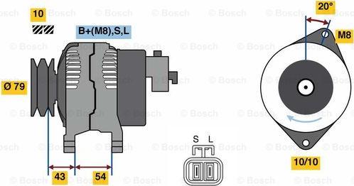 BOSCH 0 986 080 840 - Alternateur cwaw.fr